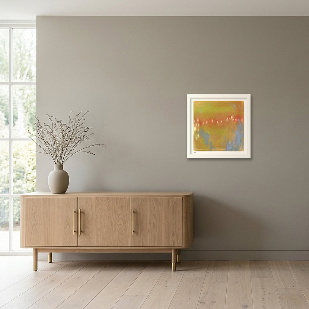 Meadow Meeting — 30×30cm, 12×12" White Frame